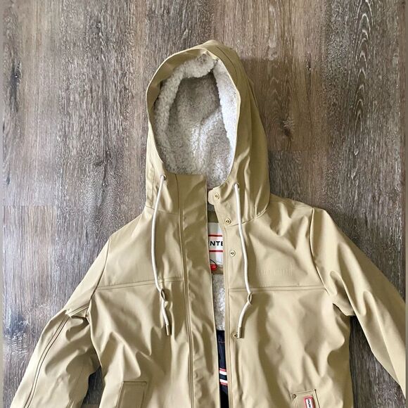 NWT Sammy Rubberized Long Padded Raincoat -
British Tan Sz XS - Picture 4 of 8